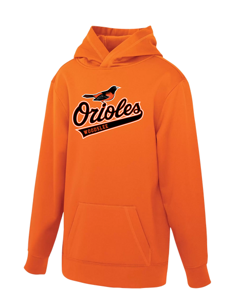 Woodslee Orioles Script Youth Dri-Fit Hoodie With Printed Logo