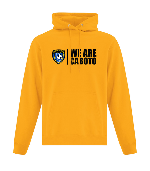 "We Are Caboto" Youth Cotton Pull Over Hooded Sweatshirt with Printed Logo