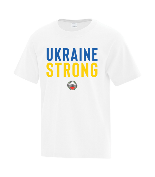 Ukraine Strong Youth Cotton T-Shirt with Printed logo