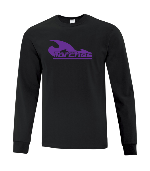 Torches Adult Cotton Long Sleeve with Printed Logo