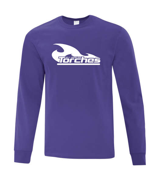 Torches Adult Cotton Long Sleeve with Printed Logo