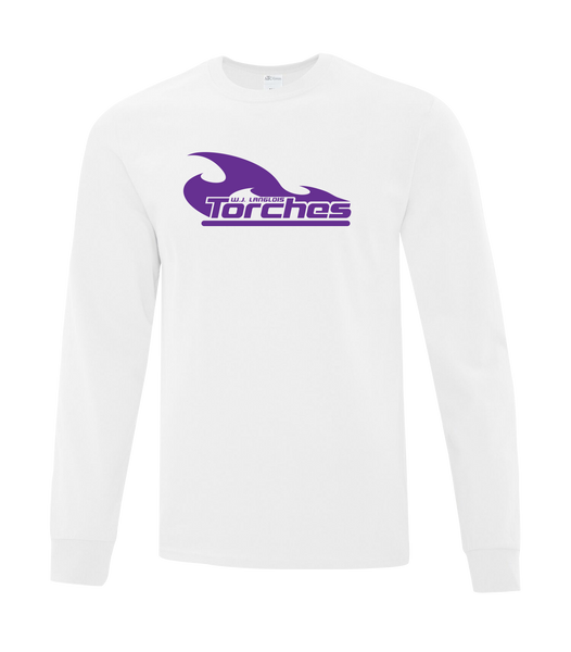 Torches Adult Cotton Long Sleeve with Printed Logo