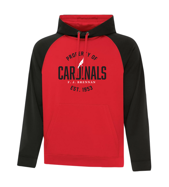 Cardinals Alumni Adult Two Toned Hoodie with Printed Logo