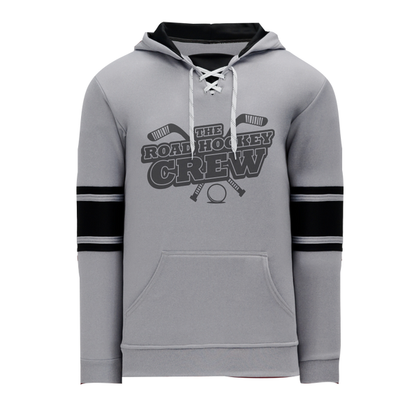 The Road Hockey Crew Youth Stripe Lace Hoodie with One Colour Logo