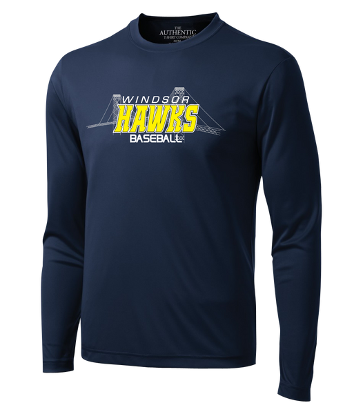 Windsor Hawks Baseball Adult Dri-Fit Long Sleeve with Printed Logo