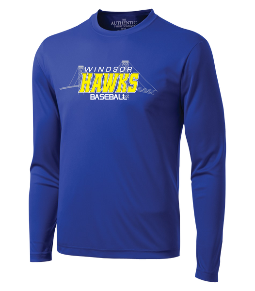 Windsor Hawks Baseball Adult Dri-Fit Long Sleeve with Printed Logo