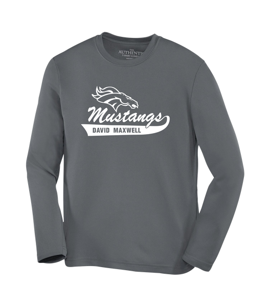 Mustangs Youth Dri-Fit Long Sleeve with Printed Logo